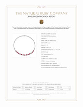 10.72 Ct. Ruby and Natural Diamond Necklace, 18K White Gold Scan Report
