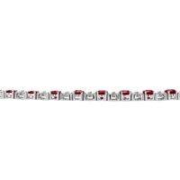 10.72 Ct. Ruby Natural Diamond Necklace, 18K White Gold Image