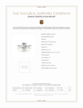 1.03 Ct. Sapphire Natural Diamond Three Stone Ring, 14K White Gold Scan Report