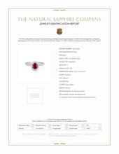 0.95 Ct. Pink Sapphire and Natural Diamond Pave Ring, 14K White Gold Scan Report