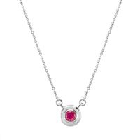0.41 Ct. Ruby Necklace - 18K White Gold Image