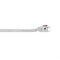 0.41 Ct. Ruby Necklace - 18K White Gold Image