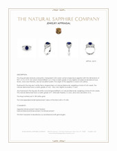 2.05 Ct. Blue Sapphire and Natural Diamond Antique Style Ring, 18K White Gold Appraisal