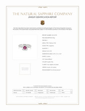 0.90 Ct. Sapphire Natural Diamond Antique Style Ring, Platinum 950 Scan Report