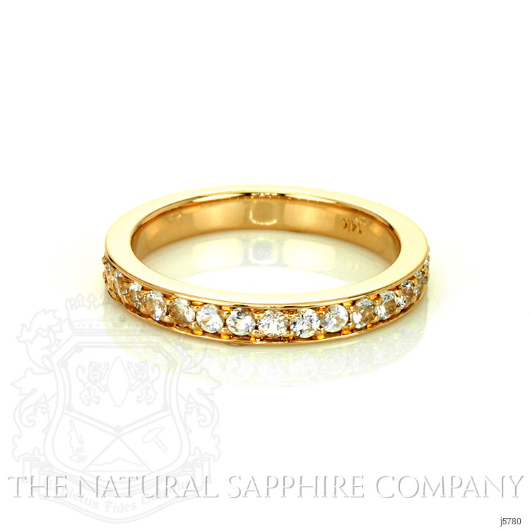 1.60 Ct. White Sapphire Pave Ring, 14K Yellow Gold