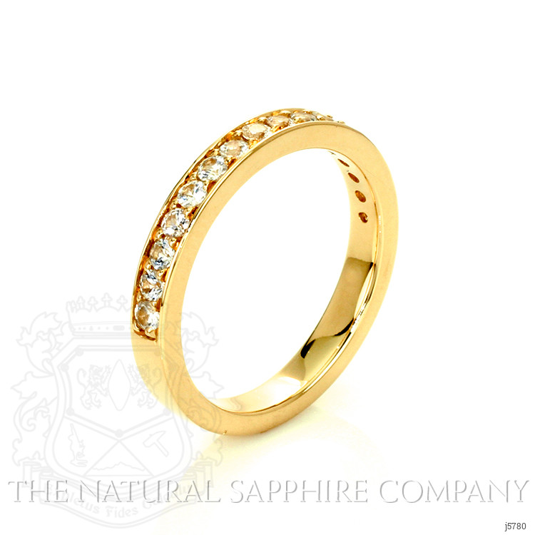 1.60 Ct. White Sapphire Pave Ring, 14K Yellow Gold