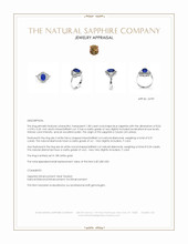 1.80 Ct. Blue Sapphire and Natural Diamond Antique Style Ring, 18K White Gold Appraisal