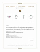 0.66 Ct. Pink Sapphire and Natural Diamond Pave Ring, 14K White Gold Appraisal