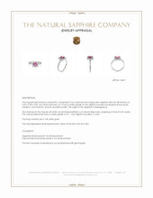 0.66 Ct. Pink Sapphire and Natural Diamond Pave Ring, 14K White Gold Appraisal