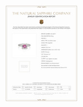 0.66 Ct. Pink Sapphire and Natural Diamond Pave Ring, 14K White Gold Scan Report