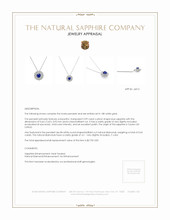 0.99 Ct. Sapphire Natural Diamond Halo Pendant, 18K White Gold Appraisal