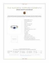 0.67 Ct. Blue Sapphire and Natural Diamond Pave Ring, Platinum 950 Scan Report