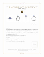 0.50 Ct. Blue Sapphire and Natural Diamond Pave Ring, Platinum 950 Appraisal