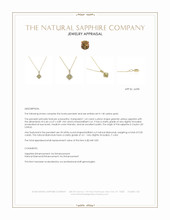 1.65 Ct. Greenish Yellow Sapphire and Natural Diamond Pave Pendant, 14K Yellow Gold Appraisal