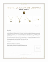 1.65 Ct. Greenish Yellow Sapphire and Natural Diamond Pave Pendant, 14K Yellow Gold Appraisal