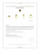 1.18 Ct. Sapphire Natural Diamond Antique Style Ring, 18K Yellow Gold Appraisal
