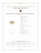 1.18 Ct. Sapphire Natural Diamond Antique Style Ring, 18K Yellow Gold Scan Report