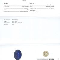 54.51 Ct. Blue Sapphire and Natural Diamond Three Stone Ring, Platinum 950 Scan Report