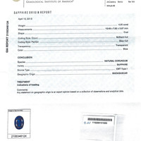 4.00 Ct. Blue Sapphire and Natural Diamond Pave Ring, Platinum 950 Scan Report