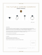 1.55 Ct. Greenish Blue Sapphire and Natural Diamond Pave Ring, 18K White Gold Appraisal