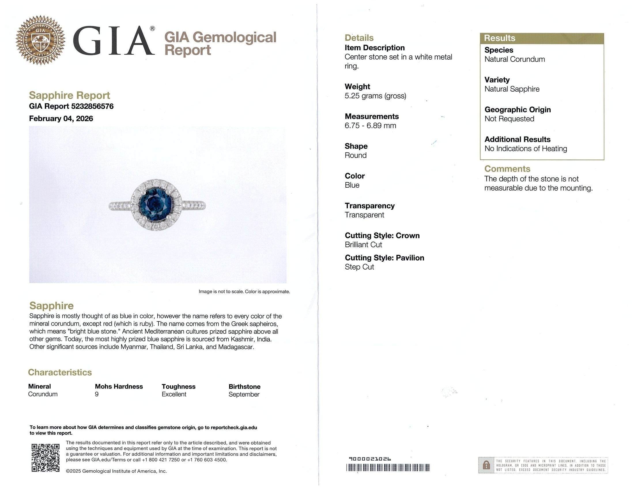 1.55 Ct. Greenish Blue Sapphire and Natural Diamond Pave Ring, 18K White Gold