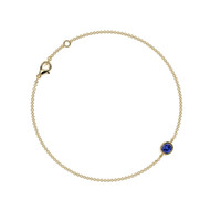 0.45 Ct.Tw. Blue Sapphire Bezel Bracelet, 14K Yellow Gold Image
