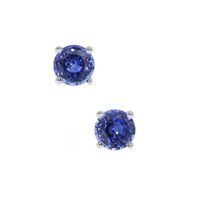 0.65 Ct.Tw. Blue Sapphire Studs Earrings, 14K White Gold Video