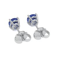 0.65 Ct.Tw. Blue Sapphire Studs Earrings, 14K White Gold Image