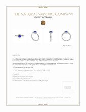 0.45 Ct. Blue Sapphire and Natural Diamond Halo Ring, 14K White Gold Appraisal