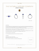 0.45 Ct. Blue Sapphire and Natural Diamond Halo Ring, 14K White Gold Appraisal