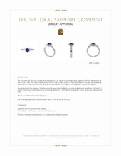 0.45 Ct. Blue Sapphire and Natural Diamond Halo Ring, 14K White Gold Appraisal