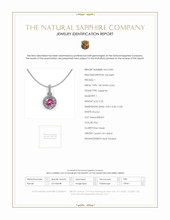 0.32 Ct. Sapphire Natural Diamond Pave Pendant, 18K White Gold Scan Report
