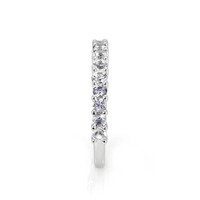 1.13 Ct. White Sapphire Accent Stones Ring, 14K White Gold Image