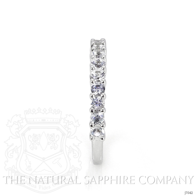 1.13 Ct. White Sapphire Accent Stones Ring, 14K White Gold
