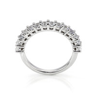 1.13 Ct. White Sapphire Accent Stones Ring, 14K White Gold Image
