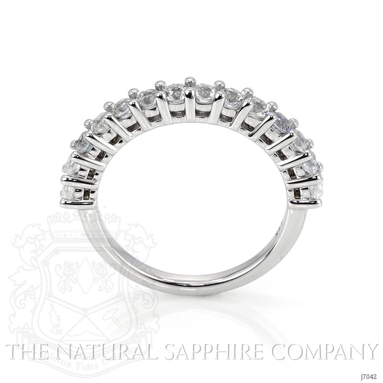 1.13 Ct. White Sapphire Accent Stones Ring, 14K White Gold