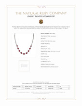 19.48 Ct. Ruby and Natural Diamond Antique Style Necklace, 18K White Gold Scan Report