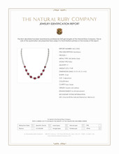 19.48 Ct. Ruby and Natural Diamond Antique Style Necklace, 18K White Gold Scan Report