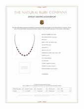 4.51 Ct. Ruby Natural Diamond Necklace, 18K White Gold Scan Report