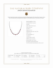 4.51 Ct. Ruby and Natural Diamond Necklace, 18K White Gold Scan Report