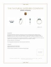 0.53 Ct. Bluish Grey Sapphire and Blue Sapphire Three Stone Ring, 14K White Gold Appraisal