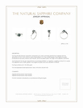 0.76 Ct. Greenish Blue Sapphire Three Stone Ring, 14K White Gold Appraisal