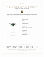 0.76 Ct. Sapphire Sapphire Three Stone Ring, 14K White Gold Scan Report