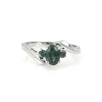 0.76 Ct. Sapphire Sapphire Three Stone Ring, 14K White Gold Video