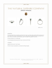 0.65 Ct. Green Sapphire Antique Style Ring, 14K White Gold Appraisal