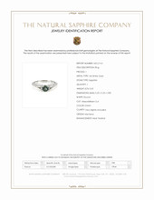 0.65 Ct. Green Sapphire Antique Style Ring, 14K White Gold Scan Report