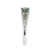 0.65 Ct. Sapphire Antique Style Ring, 14K White Gold Image