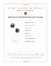 0.68 Ct.Tw.Total Carat Weight Sapphire Natural Diamond Pave Earrings, 14K White Gold Scan Report