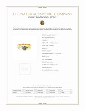 0.76 Ct. Sapphire Sapphire Three Stone Ring, 14K Yellow Gold Scan Report