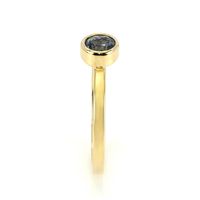 0.71 Ct. Sapphire Bezel Ring, 14K Yellow Gold Image